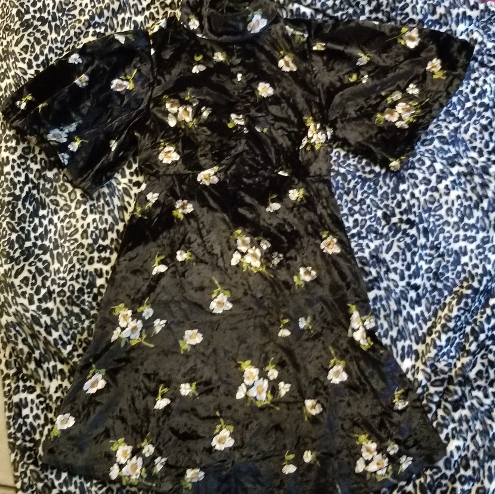 Free People Be My Baby Black Velvet Dress New with Tag - Picture 10 of 16